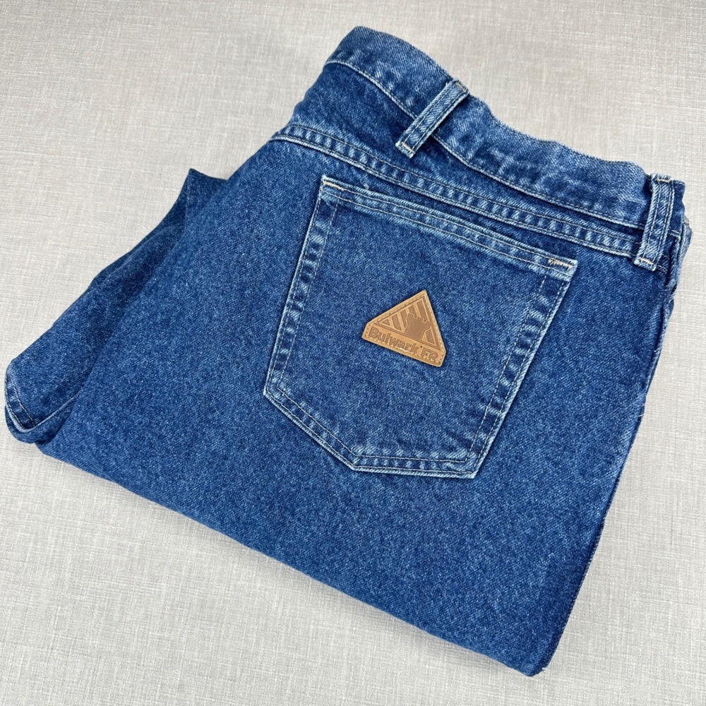 Bulwark FR Jeans Mens 46x30 Blue Flame Resistant Denim Work Pants PEJ6SW3